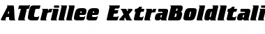 Download ATCrillee ExtraBoldItalic Font Title Preview