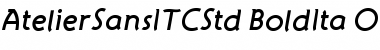 Download Atelier Sans ITC Std BoldIta Font Title Preview