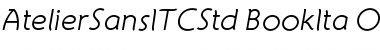 Download Atelier Sans ITC Std BookIta Font Title Preview
