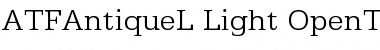 Download ATFAntiqueL Light Font Title Preview