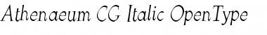 Download Athenaeum CG Italic Font Title Preview