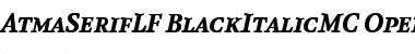 Download AtmaSerifLF-BlackItalicMC Regular Font Title Preview
