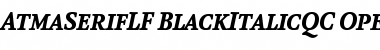 Download AtmaSerifLF-BlackItalicQC Regular Font Title Preview