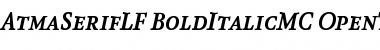 Download AtmaSerifLF-BoldItalicMC Regular Font Title Preview