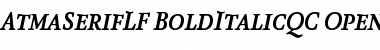 Download AtmaSerifLF-BoldItalicQC Regular Font Title Preview