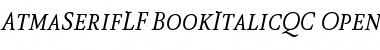 Download AtmaSerifLF-BookItalicQC Regular Font Title Preview
