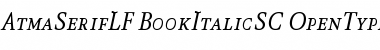 Download AtmaSerifLF-BookItalicSC Regular Font Title Preview