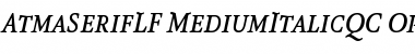 Download AtmaSerifLF-MediumItalicQC Regular Font Title Preview