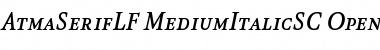 Download AtmaSerifLF-MediumItalicSC Regular Font Title Preview