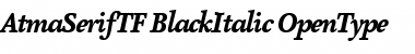 Download AtmaSerifTF-BlackItalic Regular Font Title Preview
