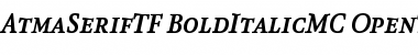 Download AtmaSerifTF-BoldItalicMC Regular Font Title Preview