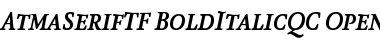 Download AtmaSerifTF-BoldItalicQC Regular Font Title Preview