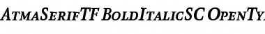 Download AtmaSerifTF-BoldItalicSC Regular Font Title Preview