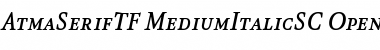 Download AtmaSerifTF-MediumItalicSC Regular Font Title Preview