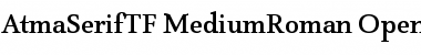 Download AtmaSerifTF-MediumRoman Regular Font Title Preview
