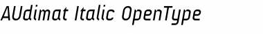 Download AUdimat Italic Font Title Preview