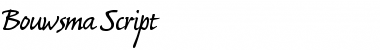 Download Bouwsma Script Regular Font Title Preview
