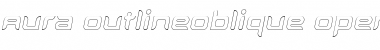 Download Aura OutlineOblique Font Title Preview