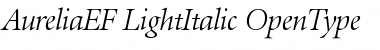Download AureliaEF-LightItalic Regular Font Title Preview