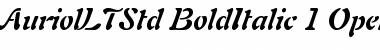 Download Auriol LT Std Bold Italic Font Title Preview