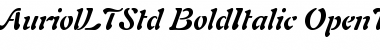 Download Auriol LT Std Bold Italic Font Title Preview