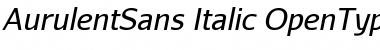 Download Aurulent Sans Italic Font Title Preview