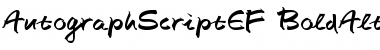 Download AutographScriptEF BoldAlt Font Title Preview