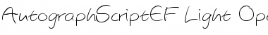 Download AutographScriptEF Light Font Title Preview