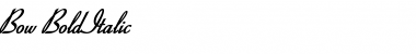 Download Bow BoldItalic Font Title Preview