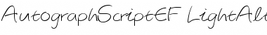 Download AutographScriptEF LightAlt Font Title Preview