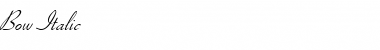 Download Bow Italic Font Title Preview