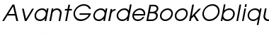 Download Avant GardeBookOblique Font Title Preview