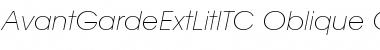Download AvantGardeExtLitITC Oblique Font Title Preview