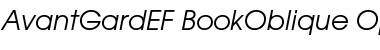 Download AvantGardEF BookOblique Font Title Preview