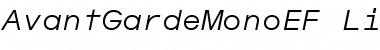 Download AvantGardeMonoEF LightIta Font Title Preview
