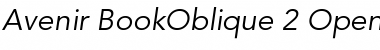 Download Avenir 45 Book Oblique Font Title Preview