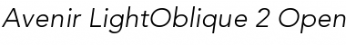 Download Avenir 35 Light Oblique Font Title Preview