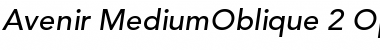 Download Avenir 65 Medium Oblique Font Title Preview