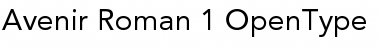 Download Avenir Regular Font Title Preview