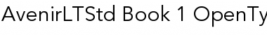 Download Avenir LT Std 45 Book Font Title Preview