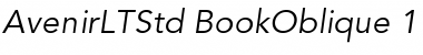 Download Avenir LT Std 45 Book Oblique Font Title Preview