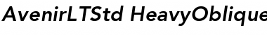 Download Avenir LT Std 85 Heavy Oblique Font Title Preview