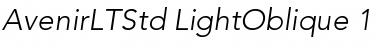 Download Avenir LT Std 35 Light Oblique Font Title Preview