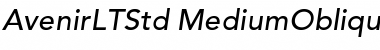 Download Avenir LT Std 65 Medium Oblique Font Title Preview