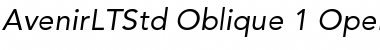 Download Avenir LT Std 55 Oblique Font Title Preview
