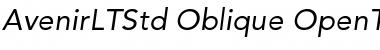 Download Avenir LT Std 55 Oblique Font Title Preview