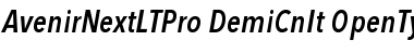 Download Avenir Next LT Pro Demi Condensed Italic Font