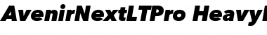 Download Avenir Next LT Pro Heavy Italic Font Title Preview