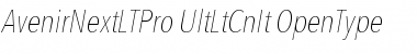 Download Avenir Next LT Pro Ultra Light Condensed Italic Font Title Preview