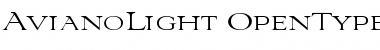 Download Aviano Light Light Font Title Preview